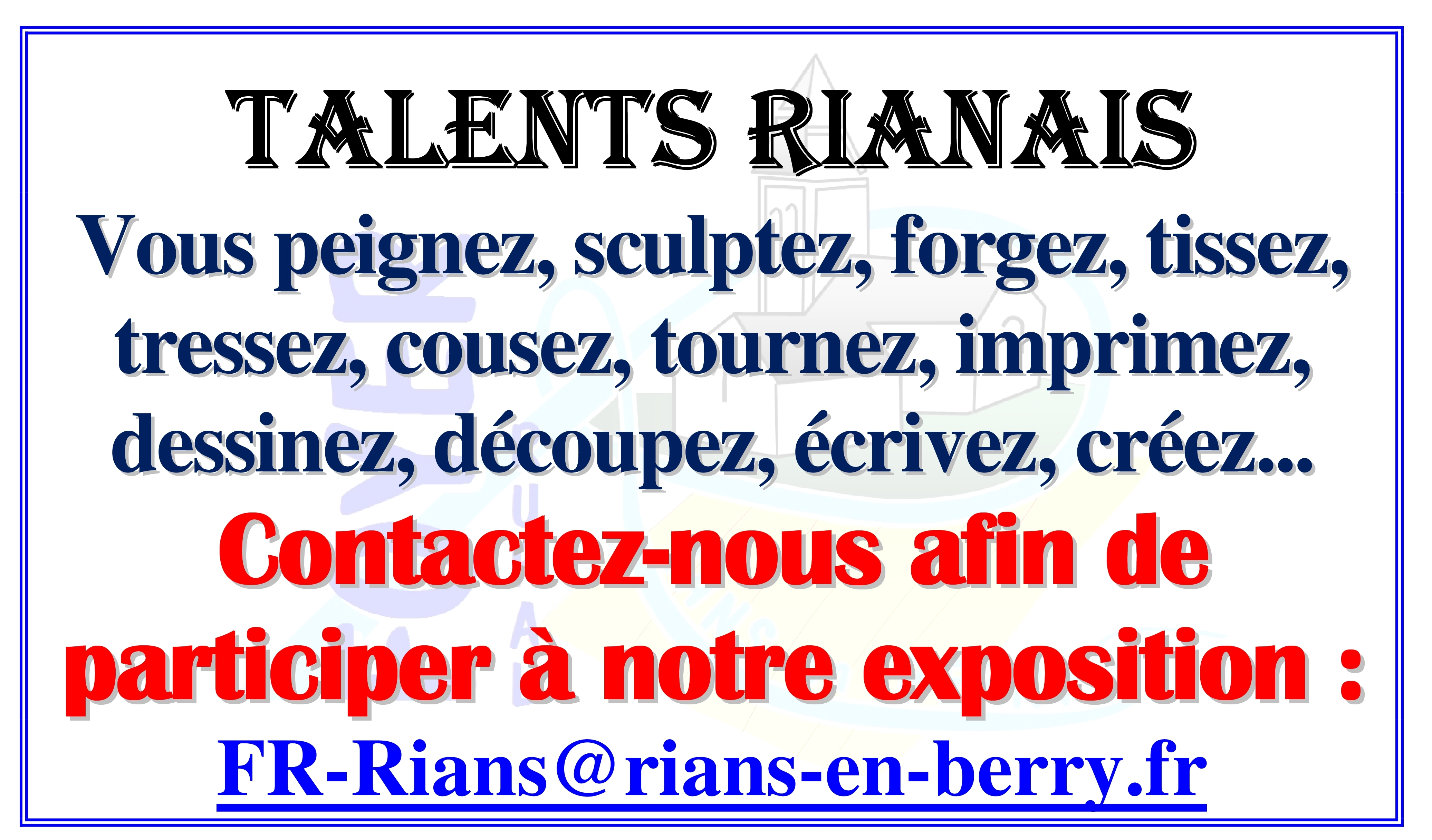 Expo 'Talenst Rianais' des 20 au 22 janvier 2022